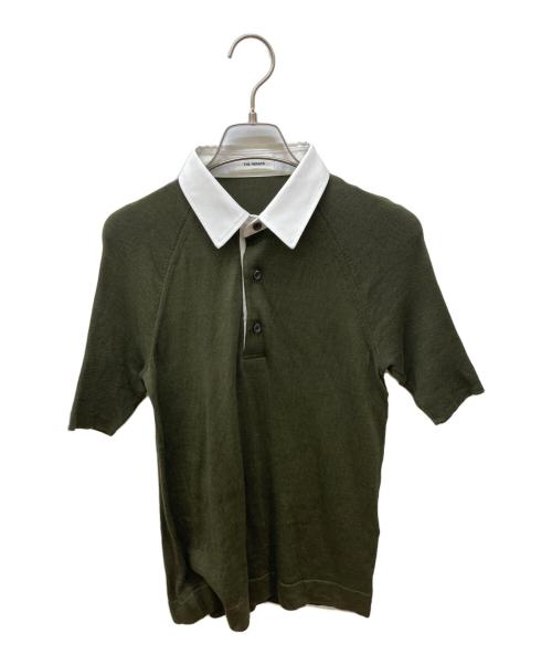THE RERACS（ザ リラクス）THE RERACS (ザ リラクス) ラグランニットショートスリーブポロシャツ オリーブ サイズ:FREEの古着・服飾アイテム