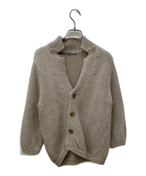 45R（フォーティファイブ・アール）45R (フォーティファイブ・アール) コットンニットジャケット ベージュ サイズ:2の古着・服飾アイテム