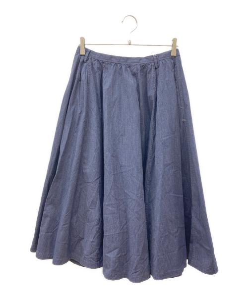 45R（フォーティファイブ・アール）45R (フォーティファイブ・アール) ギャザースカート ネイビー サイズ:3の古着・服飾アイテム