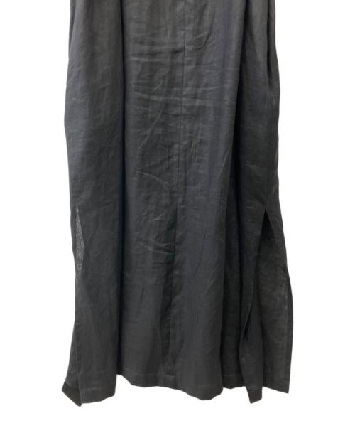 HYKE（ハイク）HYKE (ハイク) LINEN BALLOON SLEEVE MAXI DRESS ブラック サイズ:1の古着・服飾アイテム