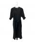 HYKE（ハイク）の古着「LINEN BALLOON SLEEVE MAXI DRESS」｜ブラック