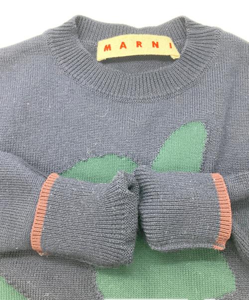 MARNI（マルニ）MARNI (マルニ) DANCE BUNNY ジャガードニット ネイビー サイズ:38の古着・服飾アイテム