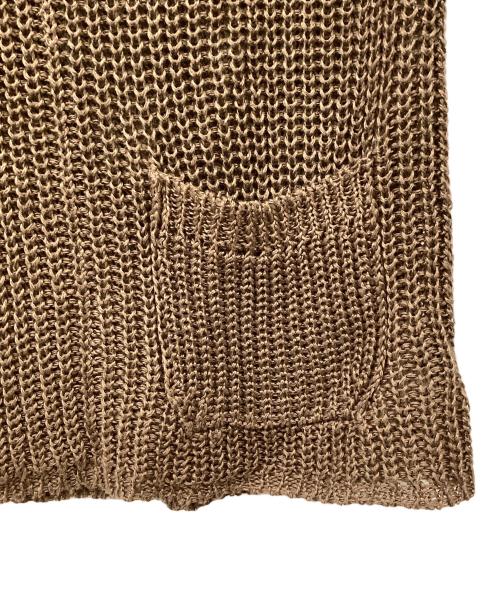 Zanone（ザノーネ）Zanone (ザノーネ) リネンカーディガン ブラウン サイズ:46の古着・服飾アイテム