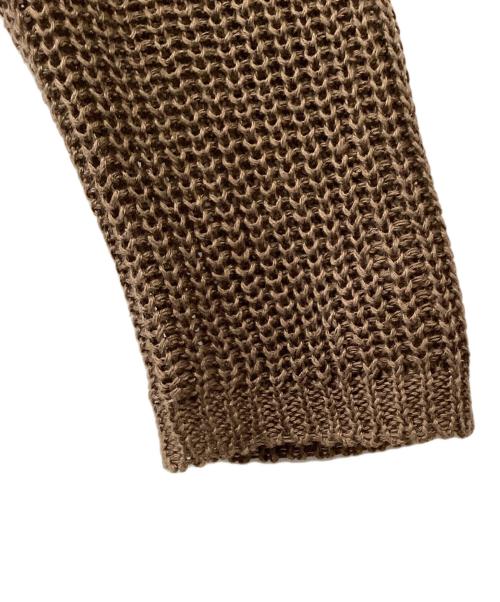 Zanone（ザノーネ）Zanone (ザノーネ) リネンカーディガン ブラウン サイズ:46の古着・服飾アイテム