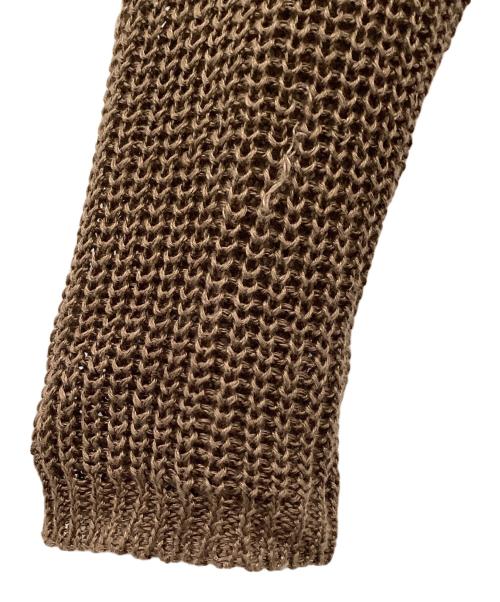 Zanone（ザノーネ）Zanone (ザノーネ) リネンカーディガン ブラウン サイズ:46の古着・服飾アイテム