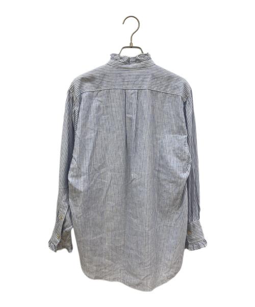 ISABEL MARANT ETOILE（イザベルマランエトワール）ISABEL MARANT ETOILE (イザベルマランエトワール) バンドカラーフリルシャツ ブルー サイズ:34の古着・服飾アイテム