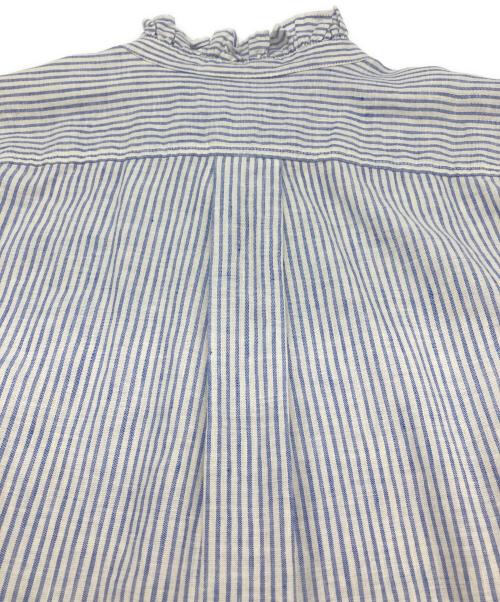 ISABEL MARANT ETOILE（イザベルマランエトワール）ISABEL MARANT ETOILE (イザベルマランエトワール) バンドカラーフリルシャツ ブルー サイズ:34の古着・服飾アイテム