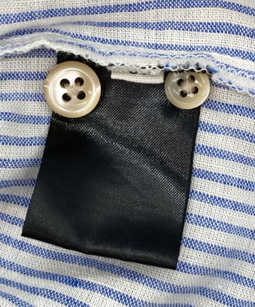 ISABEL MARANT ETOILE（イザベルマランエトワール）ISABEL MARANT ETOILE (イザベルマランエトワール) バンドカラーフリルシャツ ブルー サイズ:34の古着・服飾アイテム