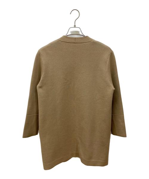 icB（アイシービー）icB (アイシービー) コットンアセテートスムース ロングニットアウター ベージュ サイズ:Sの古着・服飾アイテム