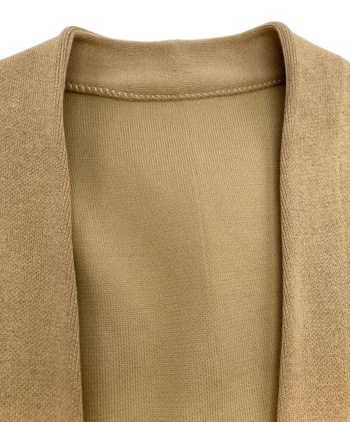 icB（アイシービー）icB (アイシービー) コットンアセテートスムース ロングニットアウター ベージュ サイズ:Sの古着・服飾アイテム