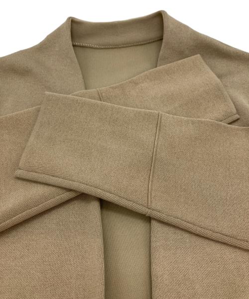 icB（アイシービー）icB (アイシービー) コットンアセテートスムース ロングニットアウター ベージュ サイズ:Sの古着・服飾アイテム