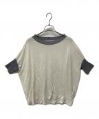 JIL SANDERジルサンダー）の古着「切替Tシャツ」｜ホワイト×グレー