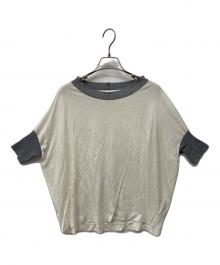 JIL SANDER（ジルサンダー）の古着「切替Tシャツ」｜ホワイト×グレー