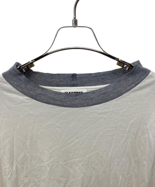 JIL SANDER（ジルサンダー）JIL SANDER (ジルサンダー) 切替Tシャツ ホワイト×グレー サイズ:Mの古着・服飾アイテム