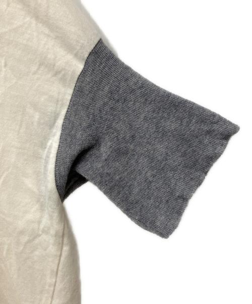 JIL SANDER（ジルサンダー）JIL SANDER (ジルサンダー) 切替Tシャツ ホワイト×グレー サイズ:Mの古着・服飾アイテム