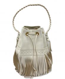 J&M DAVIDSON（ジェイ＆エム デヴィッドソン）の古着「フリンジショルダーバッグ」｜ホワイト