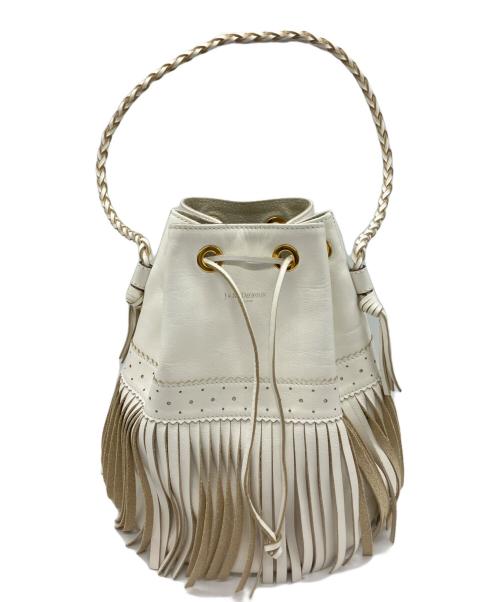 J&M DAVIDSON（ジェイ＆エム デヴィッドソン）J&M DAVIDSON (ジェイ＆エム デヴィッドソン) フリンジショルダーバッグ ホワイトの古着・服飾アイテム