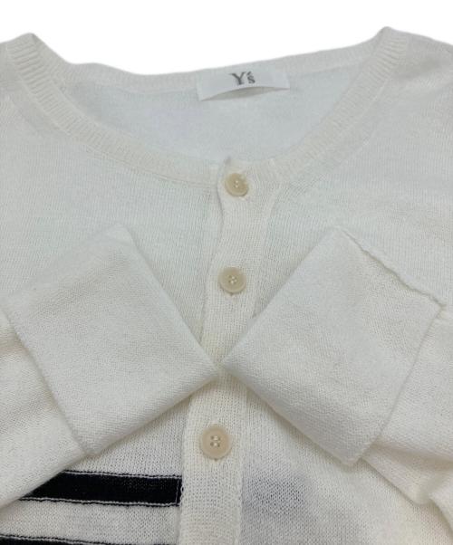 Y's（ワイズ）Y's (ワイズ) アシンメトリーカーディガン ホワイト サイズ:2の古着・服飾アイテム