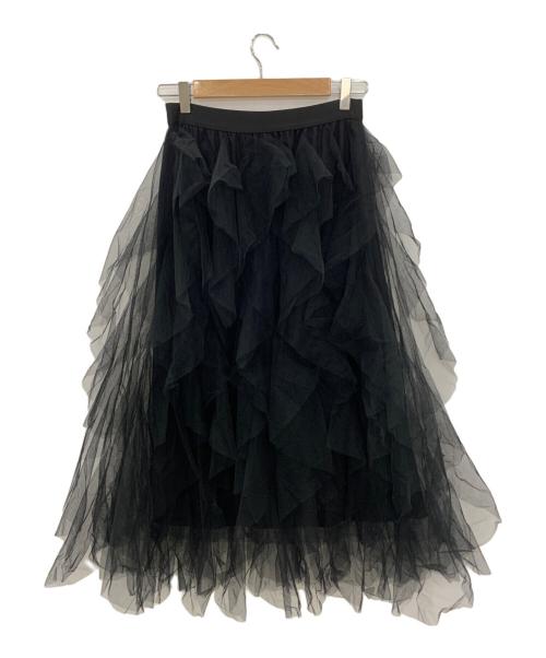 L'appartement（アパルトモン）L'appartement (アパルトモン) Tulle Drape Skirt ブラック サイズ:-の古着・服飾アイテム