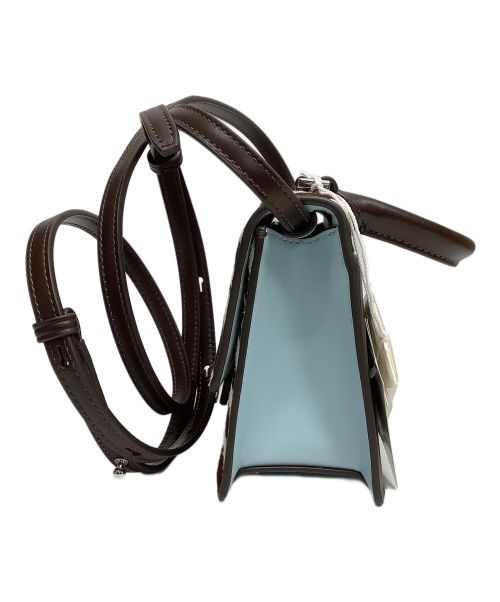 TORY BURCH（トリーバーチ）TORY BURCH (トリーバーチ) 2WAYショルダーバッグ ブルー×ブラウンの古着・服飾アイテム