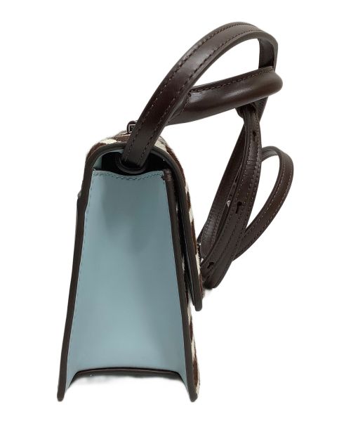 TORY BURCH（トリーバーチ）TORY BURCH (トリーバーチ) 2WAYショルダーバッグ ブルー×ブラウンの古着・服飾アイテム