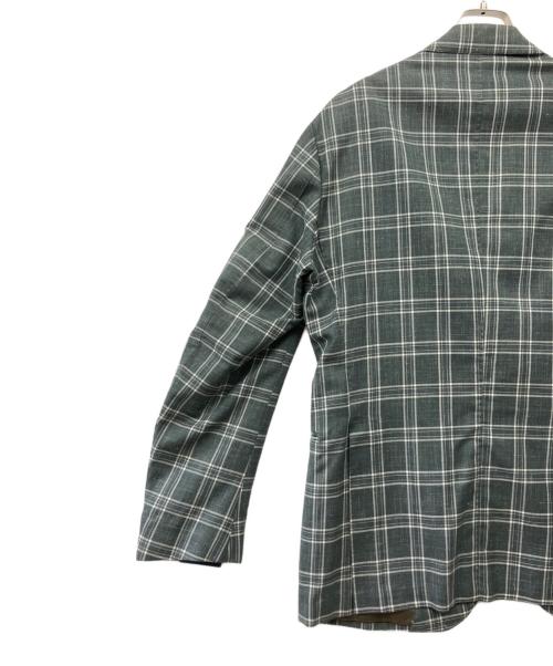 finamore（フィナモレ）finamore (フィナモレ) チェック3Bジャケット グリーン サイズ:50の古着・服飾アイテム