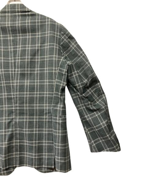 finamore（フィナモレ）finamore (フィナモレ) チェック3Bジャケット グリーン サイズ:50の古着・服飾アイテム