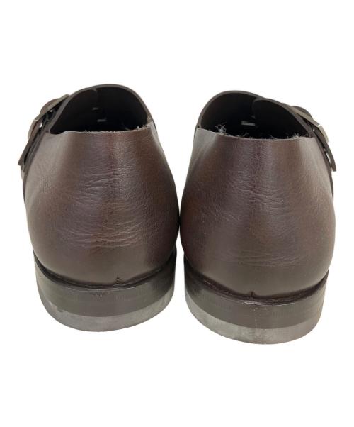 Santoni（サントーニ）Santoni (サントーニ) カーフレザーダブルモンクグルカシューズ ブラウン サイズ:SIZE9の古着・服飾アイテム
