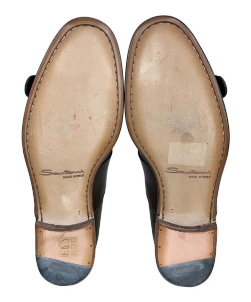 Santoni（サントーニ）Santoni (サントーニ) カーフレザーダブルモンクグルカシューズ ブラウン サイズ:SIZE9の古着・服飾アイテム