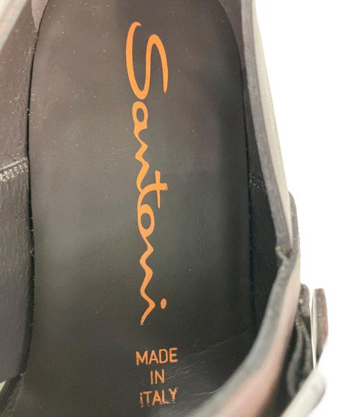 Santoni（サントーニ）Santoni (サントーニ) カーフレザーダブルモンクグルカシューズ ブラウン サイズ:SIZE9の古着・服飾アイテム