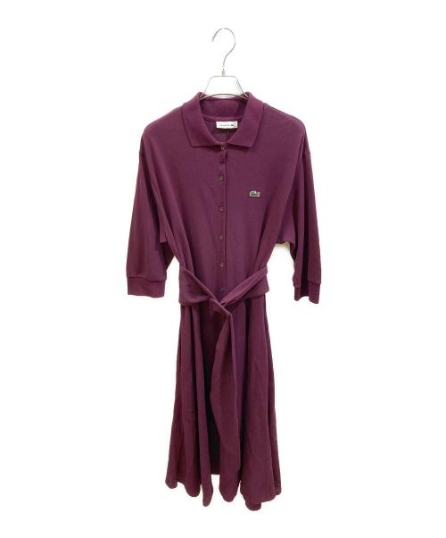 LACOSTE（ラコステ）LACOSTE (ラコステ) ベルト付ポロシャツワンピース パープル サイズ:38の古着・服飾アイテム