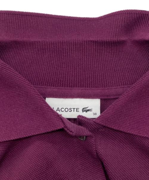 LACOSTE（ラコステ）LACOSTE (ラコステ) ベルト付ポロシャツワンピース パープル サイズ:38の古着・服飾アイテム