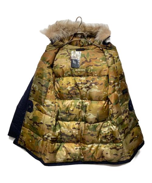 SOPHNET.（ソフネット）SOPHNET. (ソフネット) 2 LAYER WOOL FUR DOWN JACKET ネイビー サイズ:Ｌの古着・服飾アイテム