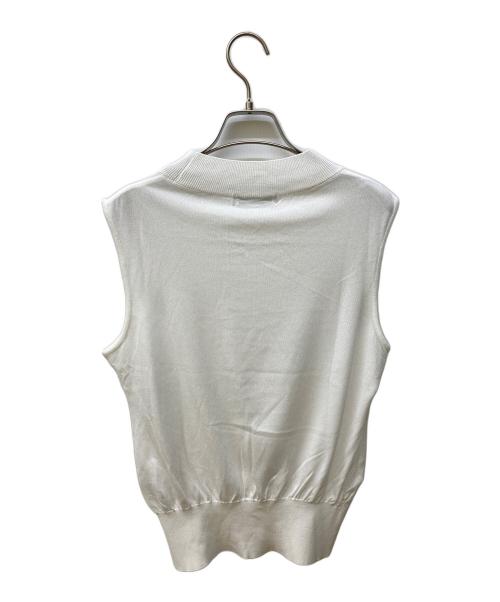 Rene（ルネ）Rene (ルネ) パール釦ロゴ刺繍アンサンブルカーディガン ホワイト サイズ:38の古着・服飾アイテム