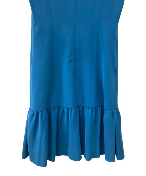 Rene（ルネ）Rene (ルネ) バイカラーリボンノースリーブワンピース ブルー サイズ:38の古着・服飾アイテム