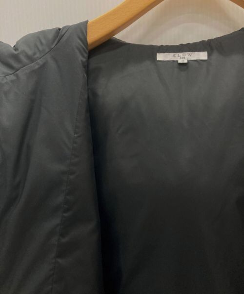 SLOW（スロウ）SLOW (スロウ) ライトダウンベスト ブラック サイズ:38の古着・服飾アイテム