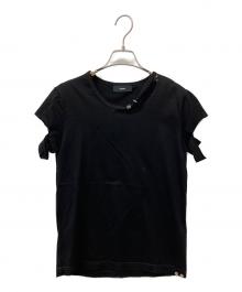 DIESEL（ディーゼル）の古着「カットオフビジューTシャツ」｜ブラック