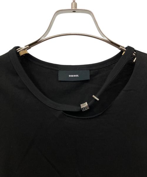 DIESEL（ディーゼル）DIESEL (ディーゼル) カットオフビジューTシャツ ブラック サイズ:Mの古着・服飾アイテム