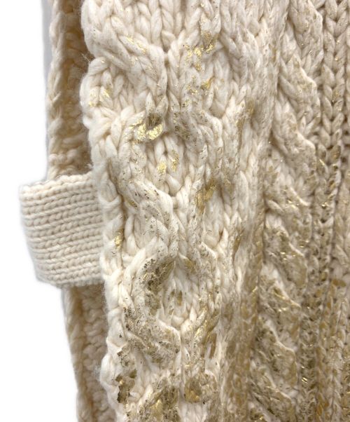 MAISON SPECIAL（メゾンスペシャル）MAISON SPECIAL (メゾンスペシャル) Metallic Foil Cable Vest アイボリー サイズ:FREEの古着・服飾アイテム