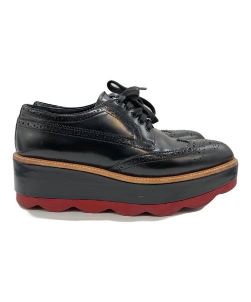PRADA（プラダ）PRADA (プラダ) ウィングチップシューズ ブラック サイズ:38の古着・服飾アイテム