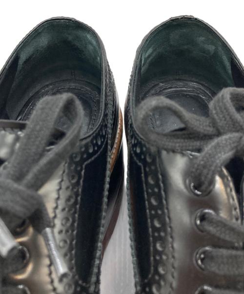 PRADA（プラダ）PRADA (プラダ) ウィングチップシューズ ブラック サイズ:38の古着・服飾アイテム