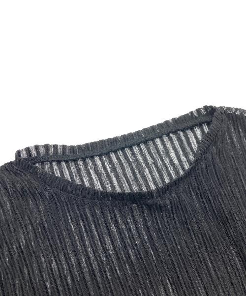 Noble（ノーブル）Noble (ノーブル) シアープリーツカットソー ブラック サイズ:‐の古着・服飾アイテム