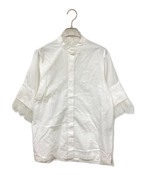 THIRD MAGAZINE（サードマガジン）THIRD MAGAZINE (サードマガジン) レースブラウス ホワイト サイズ:９の古着・服飾アイテム