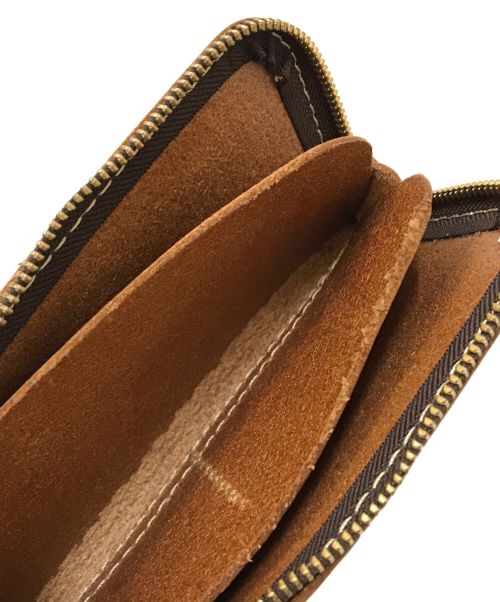 Herz（ヘルツ）Herz (ヘルツ) ラウンドファスナーウォレット ブラウンの古着・服飾アイテム