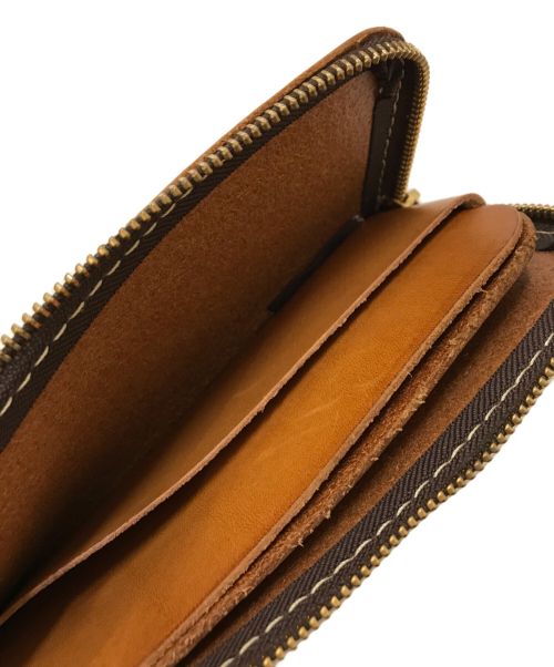Herz（ヘルツ）Herz (ヘルツ) ラウンドファスナーウォレット ブラウンの古着・服飾アイテム