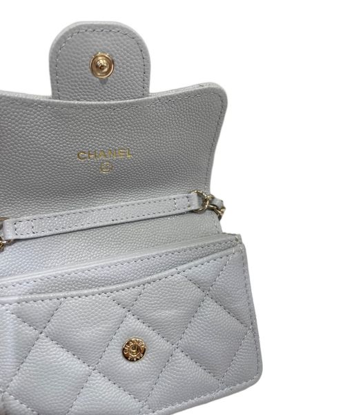 CHANEL（シャネル）CHANEL (シャネル) マトラッセ カードケース チェーンウォレット グレーの古着・服飾アイテム