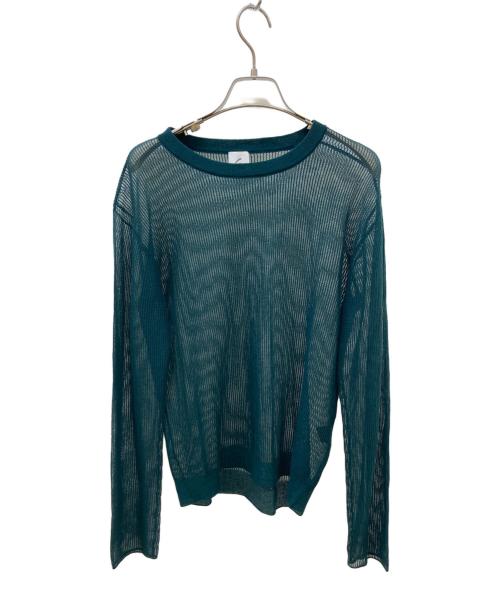 6(ROKU) BEAUTY&YOUTH（ロク ビューティーアンドユース）6(ROKU) BEAUTY&YOUTH (ロク ビューティーアンドユース) SUKE STRIPE CREW NECK PULLOVER グリーン サイズ:FREEの古着・服飾アイテム