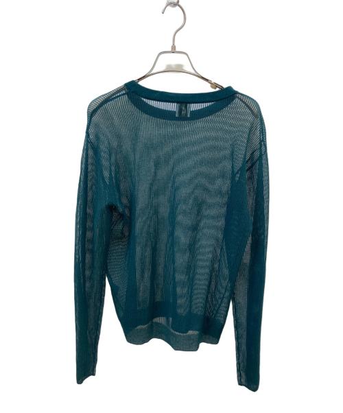 6(ROKU) BEAUTY&YOUTH（ロク ビューティーアンドユース）6(ROKU) BEAUTY&YOUTH (ロク ビューティーアンドユース) SUKE STRIPE CREW NECK PULLOVER グリーン サイズ:FREEの古着・服飾アイテム