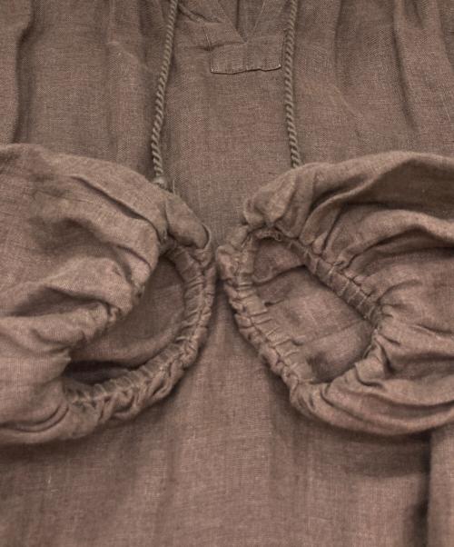 FRAMeWORK（フレームワーク）FRAMeWORK (フレームワーク) リネンガーゼブラウス ブラウン サイズ:Freeの古着・服飾アイテム