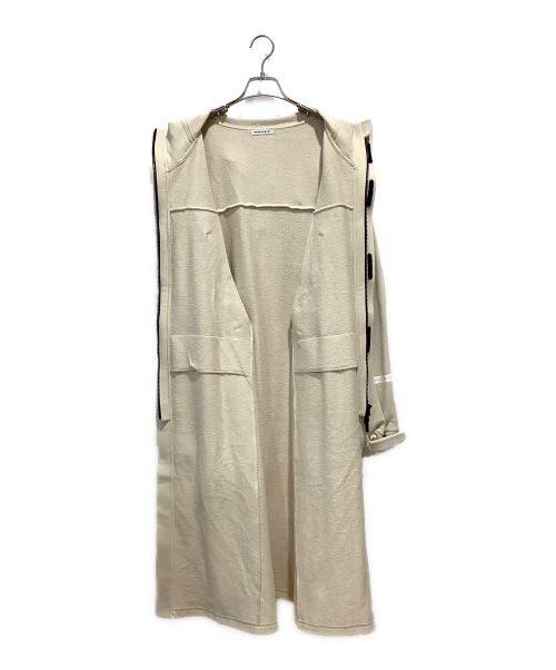 MONOEARTH（モノアース）MONOEARTH (モノアース) 消臭裏毛フード付ロングガウン ベージュ サイズ:Lの古着・服飾アイテム